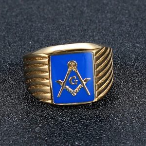 Chevalière Maçon avec symbole franc-maçon