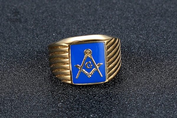 Chevalière Maçon avec symbole franc-maçon