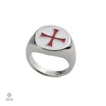 Bague Templier en vermeille, design chevalière