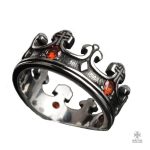 Bague Templier en argent, style royal et chevaleresque