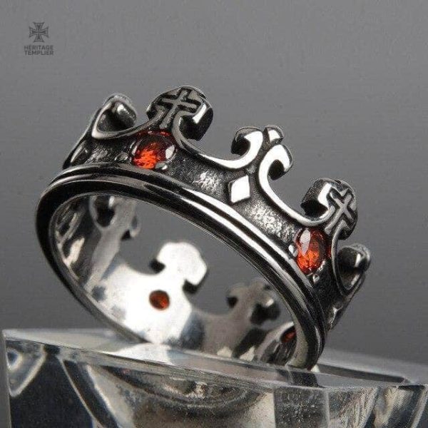 Bague argent Templier, symbole de bravoure et d'honneur