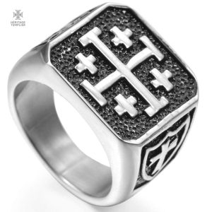 Bague Templier - Chevalière au design historique et symbolique