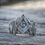 Chevalière Franc-Maçon en métal symbolique