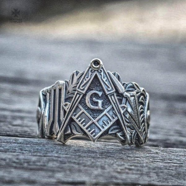 Chevalière Franc-Maçon en métal symbolique