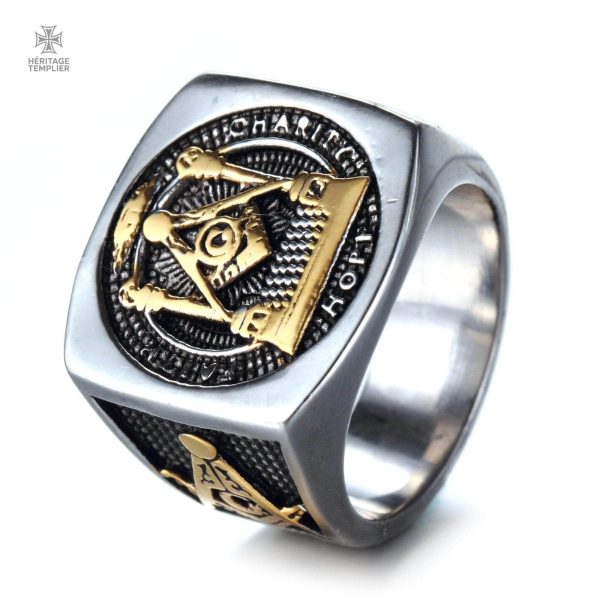 bague-franc-macon-charite-argent-1 Bague Franc-Maçon en argent, symbole de charité et fraternité