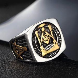 Accessoire maçonnique en argent, représentant la charité et l'entraide