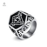 Bague Franc-Maçon en argent cooptation, design élégant