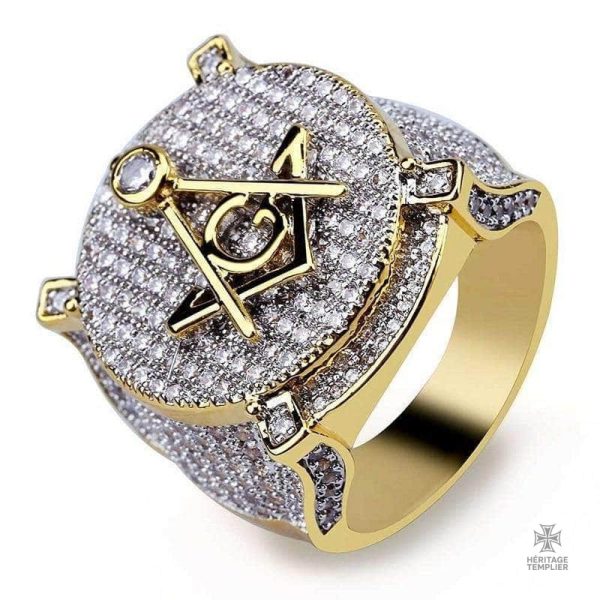 bague-franc-macon-femme-1 Bague Franc-Maçon ornée de 1000 zircons scintillants