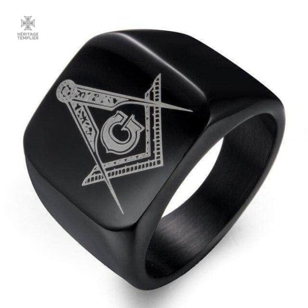 bague-franc-macon-initie-noire-1 Bague Franc-Maçon Initié Noire, symbole d'appartenance
