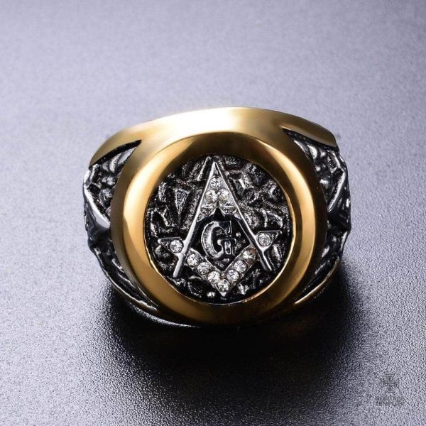 Bague chevalière unique pour membres de la franc-maçonnerie