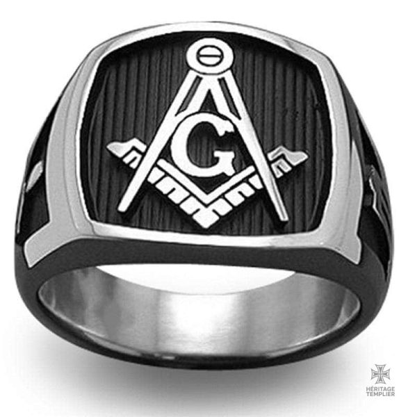 Bague Franc-Maçon obédience maçonnique en métal argenté