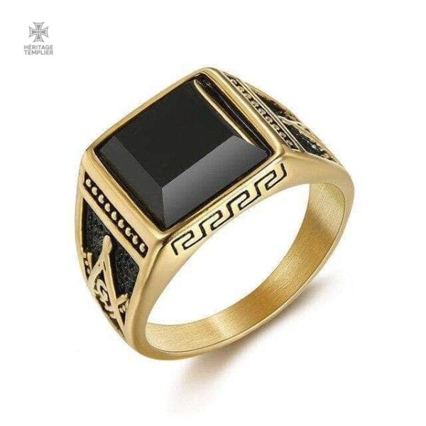 bague-franc-macon-pierre-sacree-or-1 Bague Franc-Maçon en or avec pierre sacrée