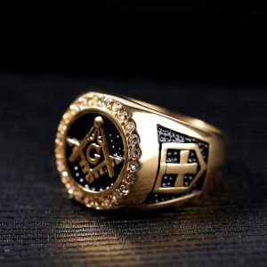 Bague or franc-maçon, style distingué et authentique