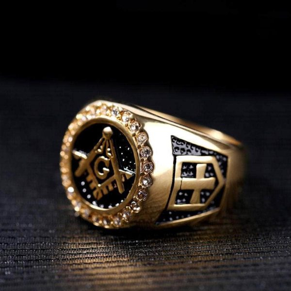 Bague or franc-maçon, style distingué et authentique