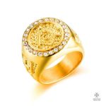 Bague Franc-Maçon en strass élégante et distinctive