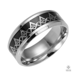 Bague Franc-Maçon avec symboles maçonniques