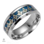 Accessoire maçonnique : bague avec motifs emblématiques