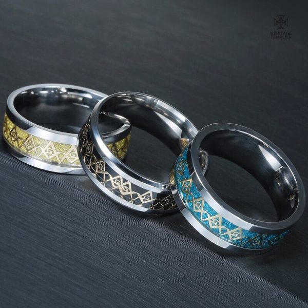 Bague maçonnique élégante, symbole d'appartenance et de valeurs