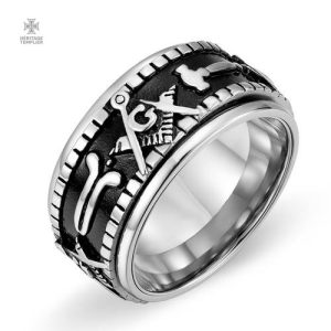 Bague Apprenti de la franc-maçonnerie emblématique