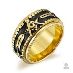 Bague Franc-Maçon Apprenti avec symbole maçonnique