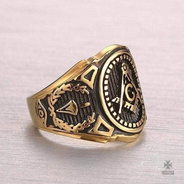 Bague en or Grand Orient, accessoire franc-maçon