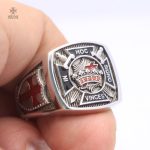 Bague Templier avec symbole de l'Ordre