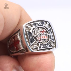 Bague Templier avec symbole de l'Ordre