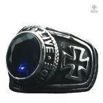 Bague Templier Live to Ride en bleu