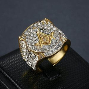 Bague élégante maçonnique, authentique et raffinée pour les adeptes