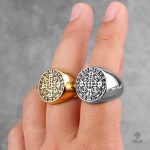 Bague Templier, design inspiré de l'Ordre de Saint-Benoît en argent