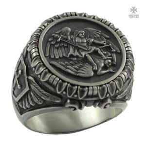 Bague Templier - Chevalière Archange Michel