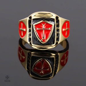 Chevalière Templière en or, symbole de l'ordre