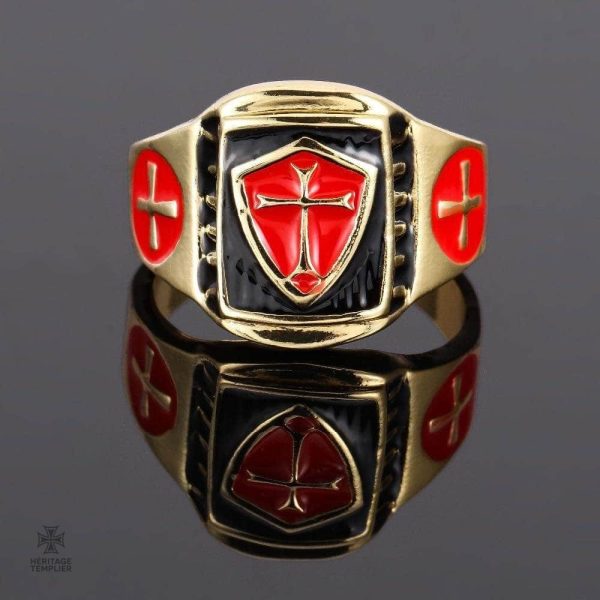 Chevalière Templière en or, symbole de l'ordre
