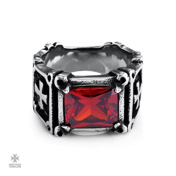 Bague Croix Chrétienne, design templier unique et inspirant