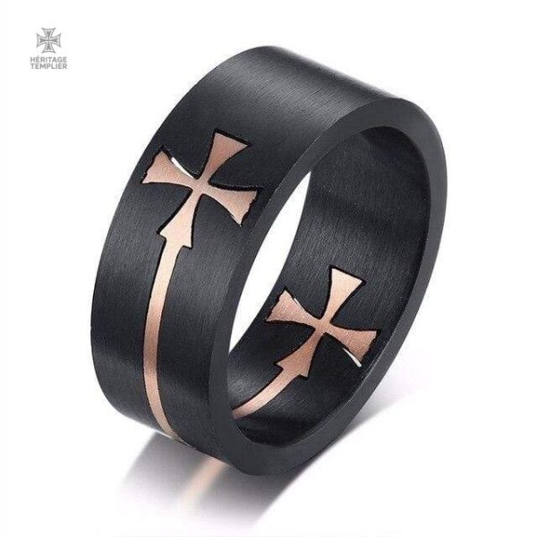 bague-templier-croix-de-la-milice-beige-1 Bague Templier avec croix de la Milice en beige