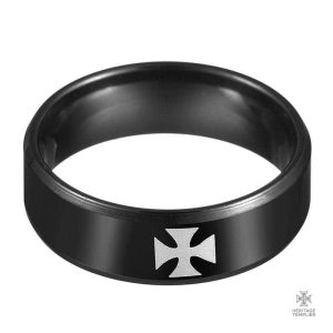 Bague Templier avec Croix de l'Ordre, design historique