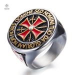 Bague Templier Chevalière Non Nobis en argent
