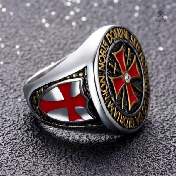 Bague en argent inspirée des Templiers, design unique
