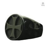 Bague Templier avec Croix Templière Noire