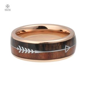 Bague en cuivre avec motif Templier et flèche