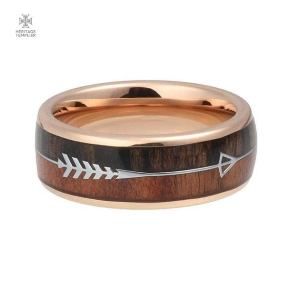 Bague en cuivre avec motif Templier et flèche