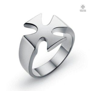 Bague Templier en argent inspirée de la Guerre Sainte
