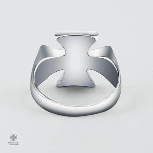 Bague Templier, symbole de chevalerie et de spiritualité en argent