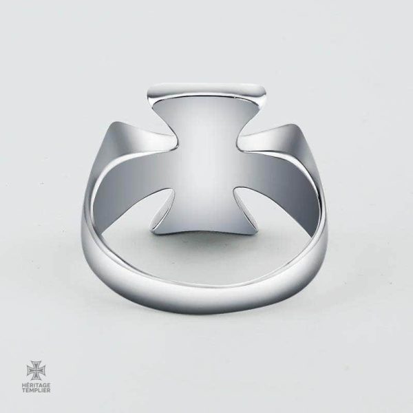 Bague Templier, symbole de chevalerie et de spiritualité en argent