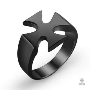 Bague Templier Noir de la Guerre Sainte