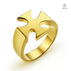 Bague Templier en or inspirée des croisades