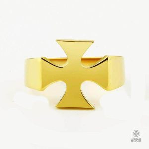 Bague Guerre Sainte, design Templiers en or