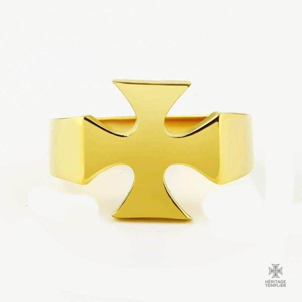 Bague Guerre Sainte, design Templiers en or