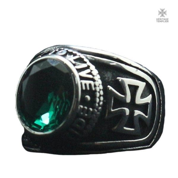 bague-templier-live-to-live-verte-1 Bague Templier Verte Live to Live, design original et symbolique