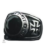 Bague Templier Live to Ride en noir